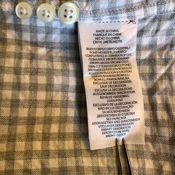 Ralph Lauren Gray & White Checkered Classic Fit Button Up Shirt Flesh Pony XXL - Picture 6 of 10